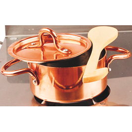 Kupfertopf hoch, mit Deckel